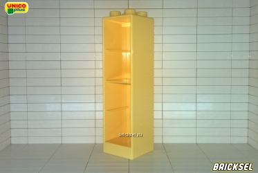 Юнико Шкаф, тумба высокая, пенал, колонна без ящичков 2х2 светло-желтая, Оригинал UNICO