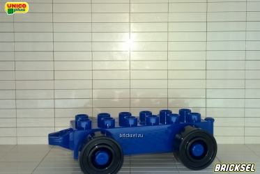 Колесная база 2х6 с черными колесами синяя