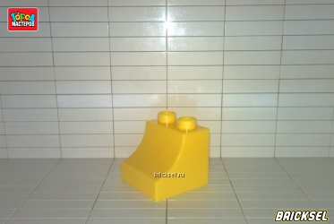 Кубик скос вогнутый 2х2 желтый