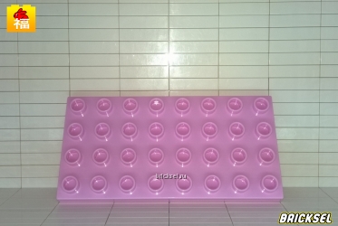 Пластина 4х8 розовая
