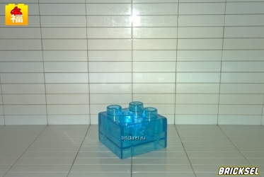 Кубик 2х2 светящийся голубой