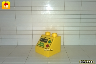 Заправочный терминал с желтой и красными лампочками, кубик скос 2х2 желтый