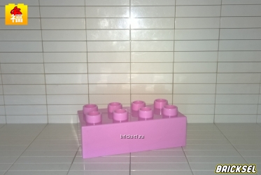 Кубик 2х4 розовый