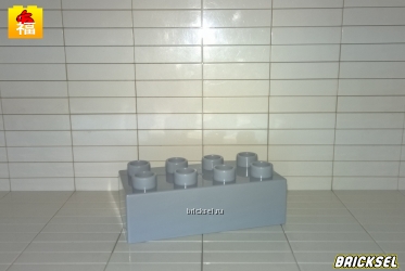 Кубик 2х4 серый