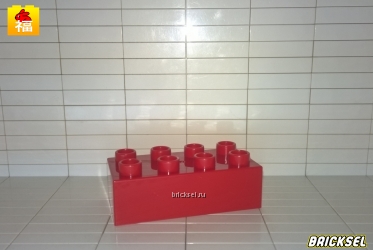 Кубик 2х4 красный