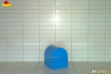 Кубик верхушка 2х2 голубая полукруглая