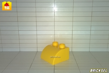 Кубик скос закругленный 2х2 желтый