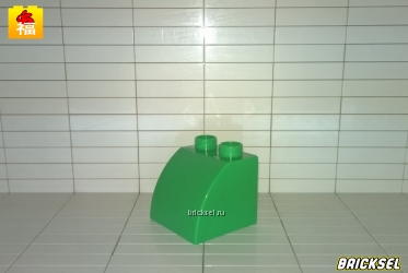 Кубик скос 2х2 скругленный высокий зеленый