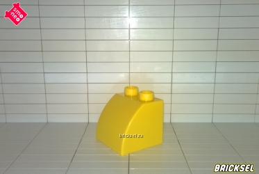 Кубик скос 2х2 скругленный высокий желтый