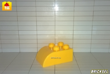 Кубик скос закругленный 2х3 желтый