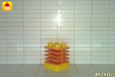 Кубик 2х2х2 пружинный механизм желтый с оранжевой пружиной