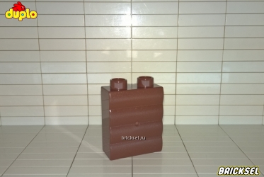 Кубик бревна 1х2х2 темно-коричневый