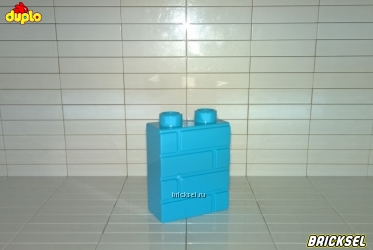 Кубик кирпичная кладка рельефная 1х2х2 голубая