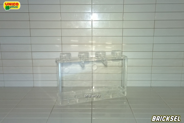 Юнико Окно, полка, стена, стекло, панель 1х4 прозрачная стеклянная, Оригинал UNICO