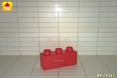 Кубик 1х3 красный