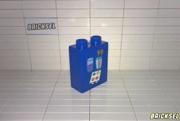 Юнико Кубик с наклейкой "Набор красок" 1х2х2 синий, Оригинал UNICO, редкий