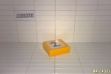 Юнико Плитка 2х2 с наклейкой "2" желтая, Оригинал UNICO, редкая