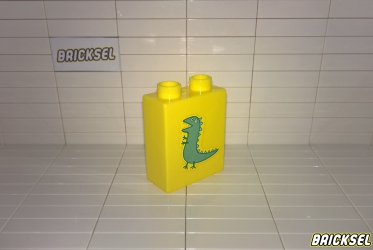 Юнико Кубик "Игрушка Динозаврик" 1х2х2 желтый, Оригинал UNICO, не частый