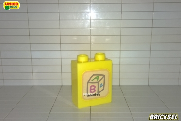 Юнико Кубик "Кубик AB" 1х2х2 желтый, Оригинал UNICO, не частый