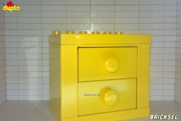 Тумба желтая с желтыми ящиками