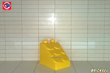 Кубик 2х3 скат крыши с черепицей и чешуйками желтая