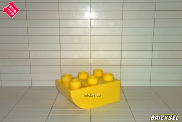 Кубик 2х3 обратный закруглённый желтый