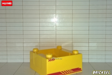 Ящик, контейнер желтый с красными рисунками