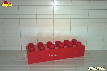 Кубик LEGO DUPLO 2x6 красный