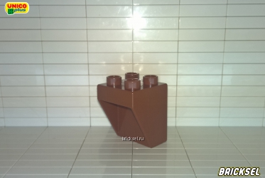 Юнико Расширительный кубик из 1х2 в 2х2 темно-коричневый, Оригинал UNICO, редкий