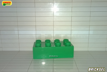 Юнико Кубик 2х4 зеленый, Оригинал UNICO, не частый