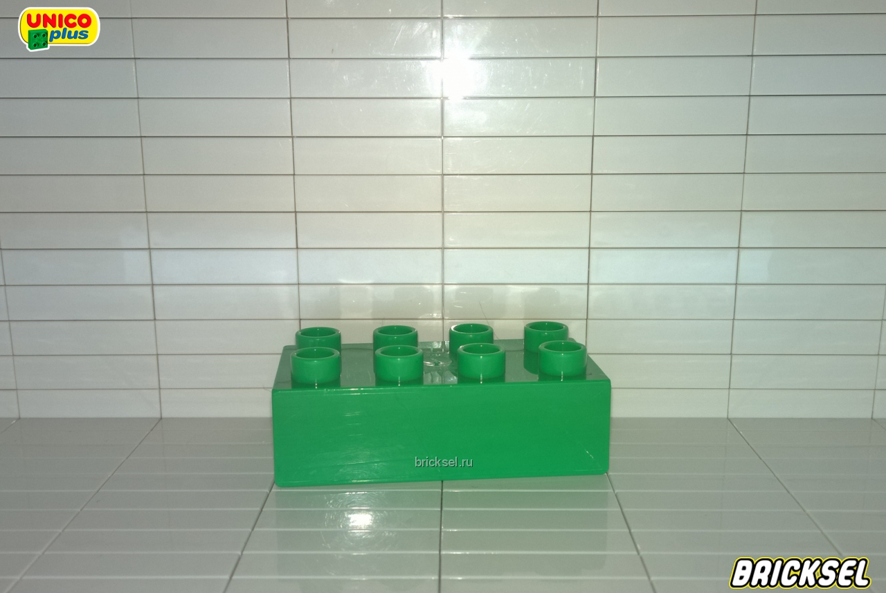 Юнико Кубик 2х4 зеленый, Оригинал UNICO, не частый