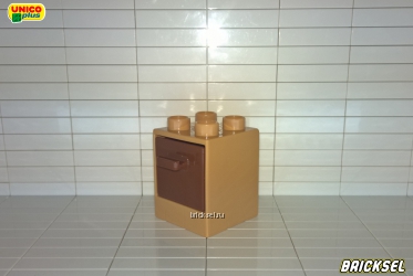 Юнико Тумба бежевая с темно-коричневым ящиком, Оригинал UNICO